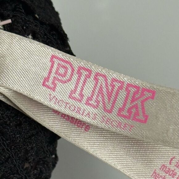 A10 -- PINK Victoria's Secret Black Lace Bralette Size Small - Picture 4 of 8